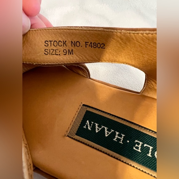 Women’s Cole Haan Criss Cross Tan Leather Suede Sandals size 9M - Picture 11 of 11